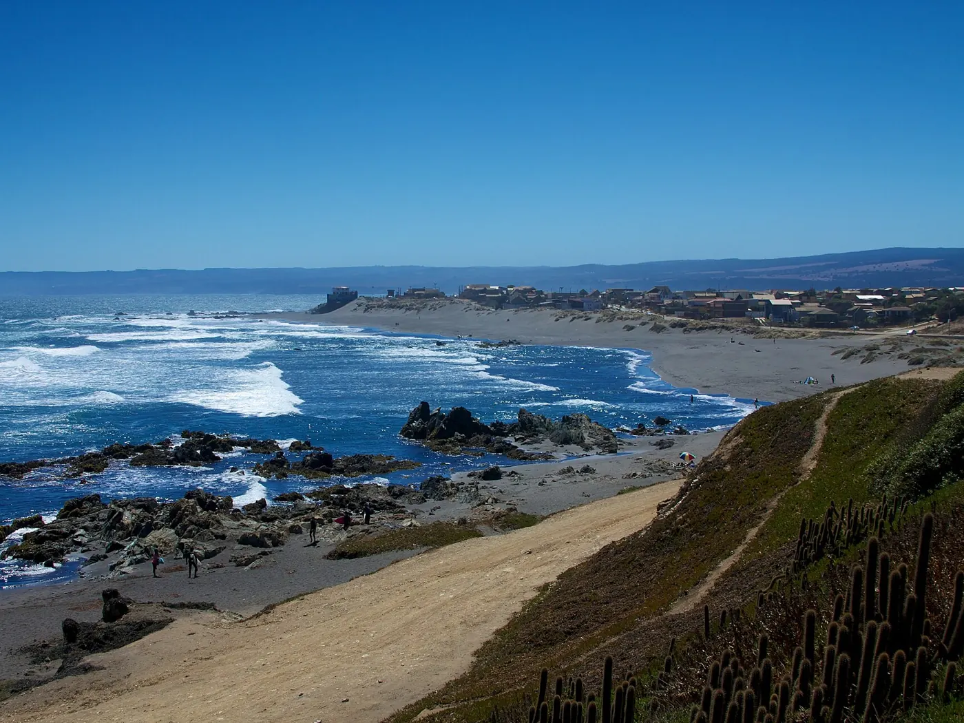 Playa La Puntilla, en Pichilemu